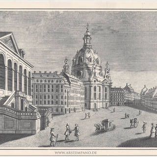 Neumarkt mit Frauenkirche um 1780 / hist. Grafik