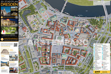 Vorderseite 3D-Stadtplan Dresden